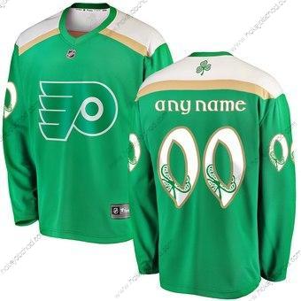 Adidas Muž Philadelphia Flyers Přizpůsobené Zelená 2019 St. Patrick’S Day Dres