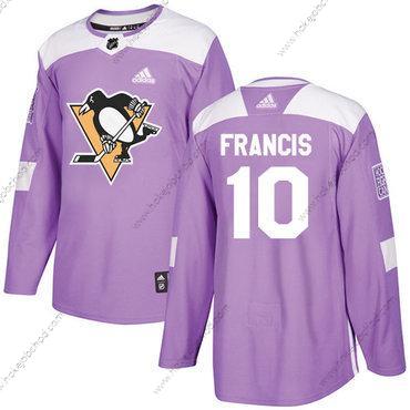 Adidas Muž Pittsburgh Penguins #10 Ron Francis Nachový Autentické Bojuje proti rakovině Sešitý NHL Dres