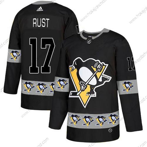 Adidas Muž Pittsburgh Penguins #17 Bryan Rust Černá Tým Logos Dres