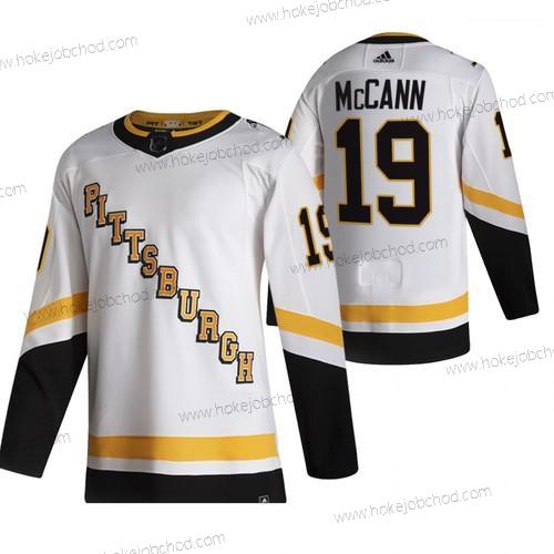 Adidas Muž Pittsburgh Penguins #19 Jared Mccann Bílý 2020-21 Obrácený Retro Náhradní NHL Dres