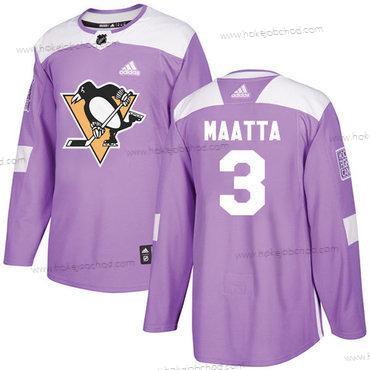 Adidas Muž Pittsburgh Penguins #3 Olli Maatta Nachový Autentické Bojuje proti rakovině Sešitý NHL Dres