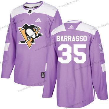 Adidas Muž Pittsburgh Penguins #35 Tom Barrasso Nachový Autentické Bojuje proti rakovině Sešitý NHL Dres