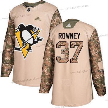 Adidas Muž Pittsburgh Penguins #37 Carter Rowney Camo Autentické 2017 Veterans Day Sešitý NHL Dres