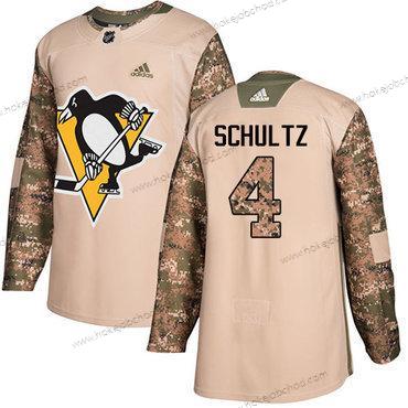 Adidas Muž Pittsburgh Penguins #4 Justin Schultz Camo Autentické 2017 Veterans Day Sešitý NHL Dres