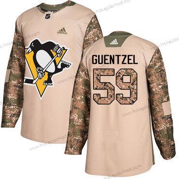 Adidas Muž Pittsburgh Penguins #59 Jake Guentzel Camo Autentické 2017 Veterans Day Sešitý NHL Dres