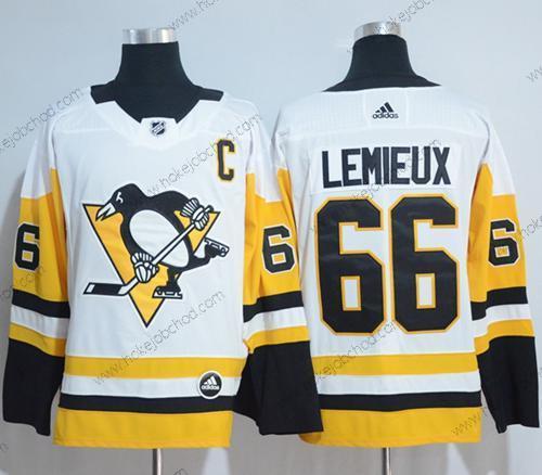 Adidas Muž Pittsburgh Penguins #66 Mario Lemieux Bílý Road Autentické Sešitý NHL Dres