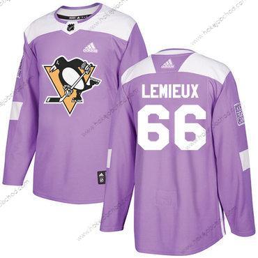 Adidas Muž Pittsburgh Penguins #66 Mario Lemieux Nachový Autentické Bojuje proti rakovině Sešitý NHL Dres