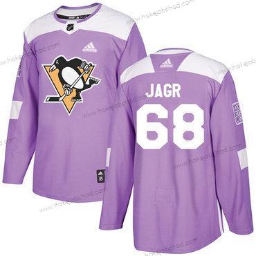 Adidas Muž Pittsburgh Penguins #68 Jaromir Jagr Nachový Autentické Bojuje proti rakovině Sešitý NHL Dres