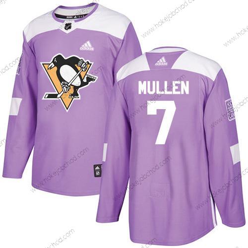 Adidas Muž Pittsburgh Penguins #7 Joe Mullen Nachový Autentické Bojuje proti rakovině Sešitý NHL Dres