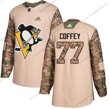 Adidas Muž Pittsburgh Penguins #77 Paul Coffey Camo Autentické 2017 Veterans Day Sešitý NHL Dres