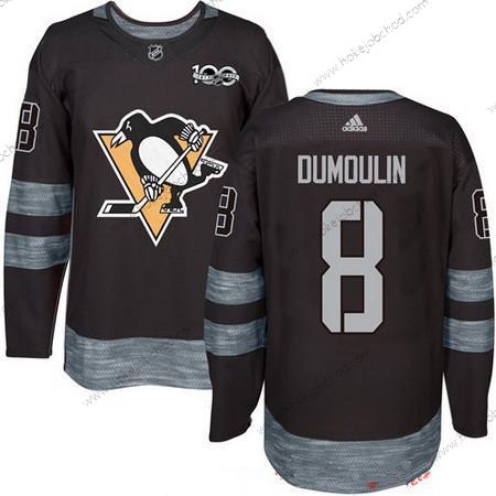 Adidas Muž Pittsburgh Penguins #8 Brian Dumoulin Černá 100th Výročí Sešitý NHL 2017 Hokejový Dres