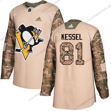 Adidas Muž Pittsburgh Penguins #81 Phil Kessel Camo Autentické 2017 Veterans Day Sešitý NHL Dres