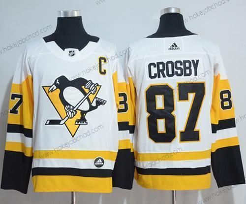 Adidas Muž Pittsburgh Penguins #87 Sidney Crosby Bílý Road Autentické Sešitý NHL Dres