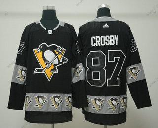 Adidas Muž Pittsburgh Penguins #87 Sidney Crosby Černá Tým Logos Dres