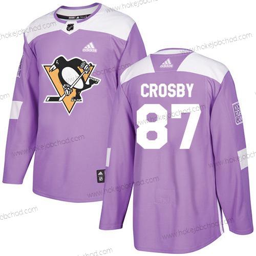 Adidas Muž Pittsburgh Penguins #87 Sidney Crosby Nachový Autentické Bojuje proti rakovině Sešitý NHL Dres