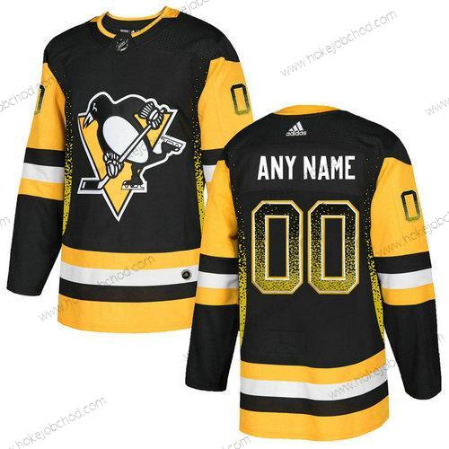 Adidas Muž Pittsburgh Penguins Přizpůsobené Černá Dres