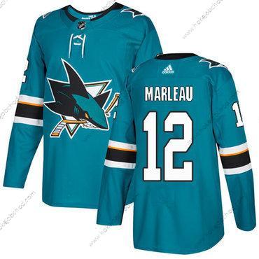 Adidas Muž San Jose Sharks #12 Patrick Marleau Modrozelená Domácí Autentické Sešitý NHL Dres