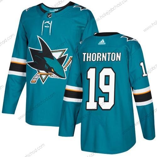 Adidas Muž San Jose Sharks #19 Joe Thornton Modrozelená Domácí Autentické Sešitý NHL Dres