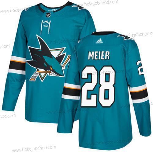 Adidas Muž San Jose Sharks #28 Timo Meier Modrozelená Domácí Autentické Sešitý NHL Dres