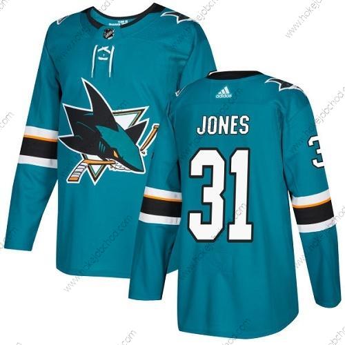 Adidas Muž San Jose Sharks #31 Martin Jones Modrozelená Domácí Autentické Sešitý NHL Dres