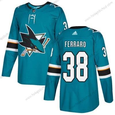 Adidas Muž San Jose Sharks #38 Mario Ferraro Domácí Autentické Modrozelená Dres