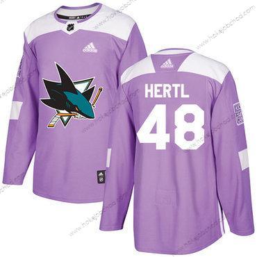 Adidas Muž San Jose Sharks #48 Tomas Hertl Nachový Autentické Bojuje proti rakovině Sešitý NHL Dres