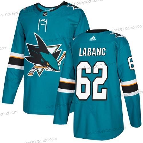 Adidas Muž San Jose Sharks #62 Kevin Labanc Modrozelená Domácí Autentické Sešitý NHL Dres