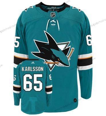 Adidas Muž San Jose Sharks #65 Erik Karlsson Modrozelená Domácí Autentické Sešitý NHL Dres