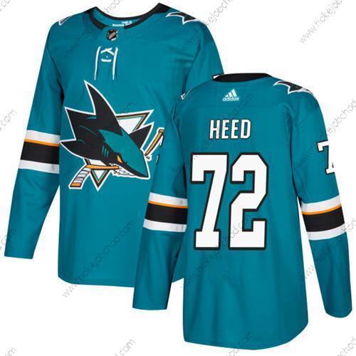 Adidas Muž San Jose Sharks #72 Tim Heed Modrozelená Domácí Autentické Sešitý NHL Dres