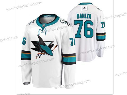 Adidas Muž San Jose Sharks #76 Jonathan Dahlen Bílý Road Autentické Sešitý NHL Dres