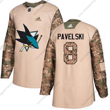 Adidas Muž San Jose Sharks #8 Joe Pavelski Camo Autentické 2017 Veterans Day Sešitý NHL Dres