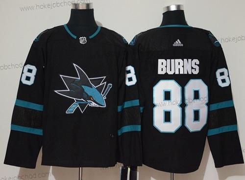 Adidas Muž San Jose Sharks #88 Brent Burns Černá Náhradní Autentické Sešitý NHL Dres