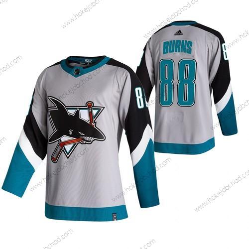 Adidas Muž San Jose Sharks #88 Brent Burns Šedá 2020-21 Obrácený Retro Náhradní NHL Dres