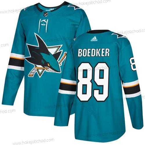 Adidas Muž San Jose Sharks #89 Mikkel Boedker Modrozelená Domácí Autentické Sešitý NHL Dres