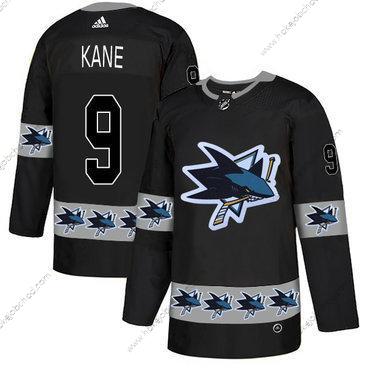 Adidas Muž San Jose Sharks #9 Evander Kane Černá Tým Logos Dres