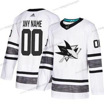 Adidas Muž San Jose Sharks Přizpůsobené Bílý 2019 NHL All-Star Game Parley Autentické Dres