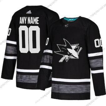 Adidas Muž San Jose Sharks Přizpůsobené Černá 2019 NHL All-Star Game Parley Autentické Dres