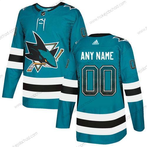 Adidas Muž San Jose Sharks Přizpůsobené Modrozelená Dres