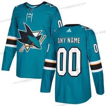 Adidas Muž San Jose Sharks Přizpůsobené Modrý Sešitý NHL 2017-2018 Hokejový Dres