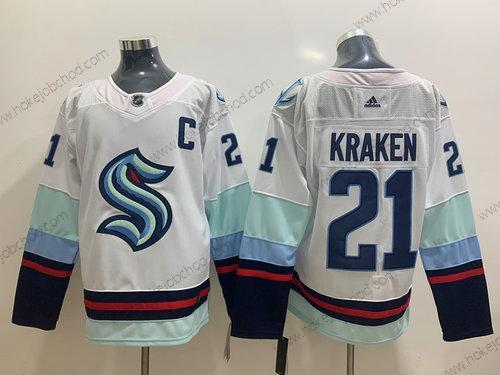 Adidas Muž Seattle Kraken #21 Kraken Bílý Sešitý NHL Dres