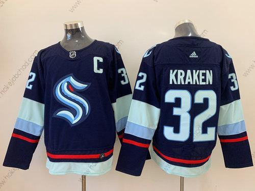 Adidas Muž Seattle Kraken #32 Kraken Námořnictvo Modrý Sešitý NHL Dres