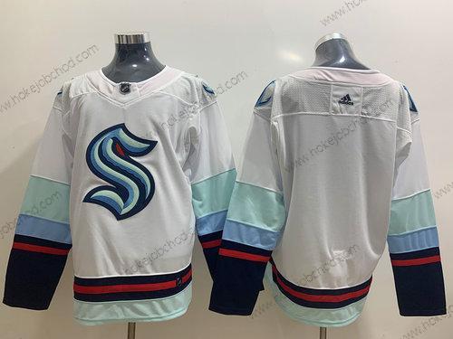 Adidas Muž Seattle Kraken Prázdný Bílý Sešitý NHL Dres