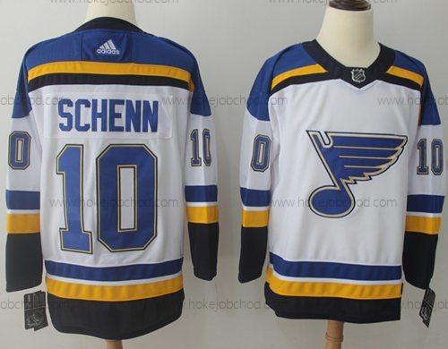 Adidas Muž St. Louis Blues #10 Brayden Schenn Bílý Road Autentické Sešitý NHL Dres