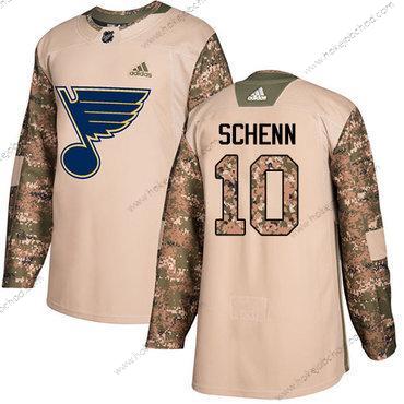 Adidas Muž St. Louis Blues #10 Brayden Schenn Camo Autentické 2017 Veterans Day Sešitý NHL Dres