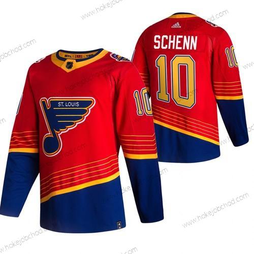 Adidas Muž St. Louis Blues #10 Brayden Schenn Červené 2020-21 Obrácený Retro Náhradní NHL Dres