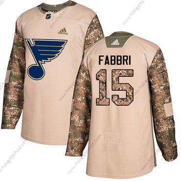 Adidas Muž St. Louis Blues #15 Robby Fabbri Camo Autentické 2017 Veterans Day Sešitý NHL Dres