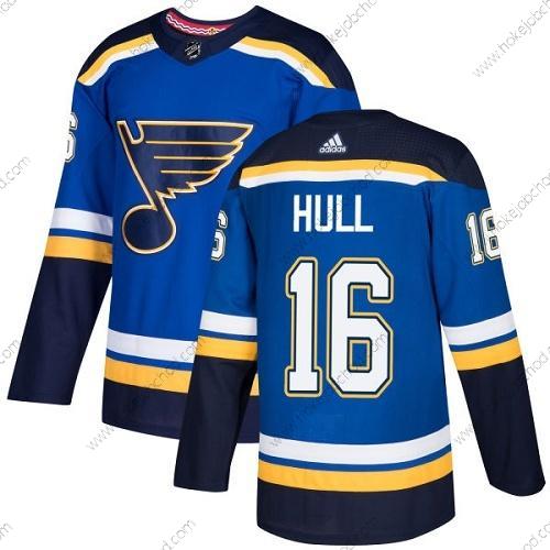 Adidas Muž St. Louis Blues #16 Brett Hull Modrý Domácí Autentické Sešitý NHL Dres