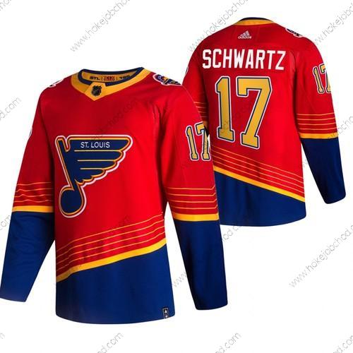 Adidas Muž St. Louis Blues #17 Jaden Schwartz Červené 2020-21 Obrácený Retro Náhradní NHL Dres