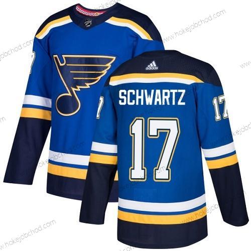 Adidas Muž St. Louis Blues #17 Jaden Schwartz Modrý Domácí Autentické Sešitý NHL Dres