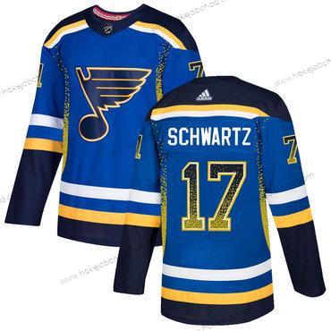 Adidas Muž St. Louis Blues #17 Jaden Schwartz Royal Modrý Černá Dres